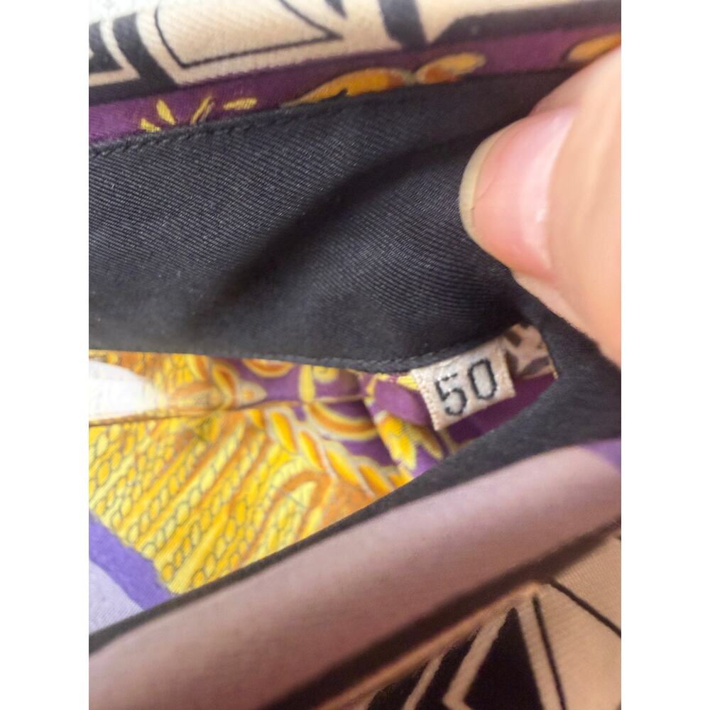 Gianni Versace Men's XL Purple Teatro Silk Shirt - Picture 13 of 15